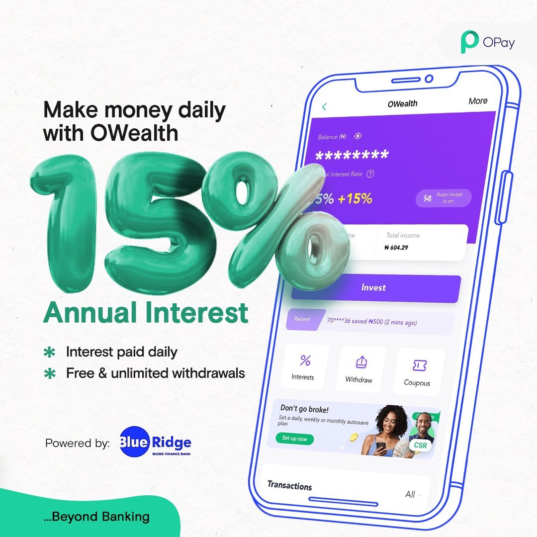 Is Owealth Legit? How Safe And Secured Is Owealth, A Saving And Investment Platform On Opay Is Owealth Legit? How Safe And Secured Is Owealth, A Saving And Investment Platform On Opay